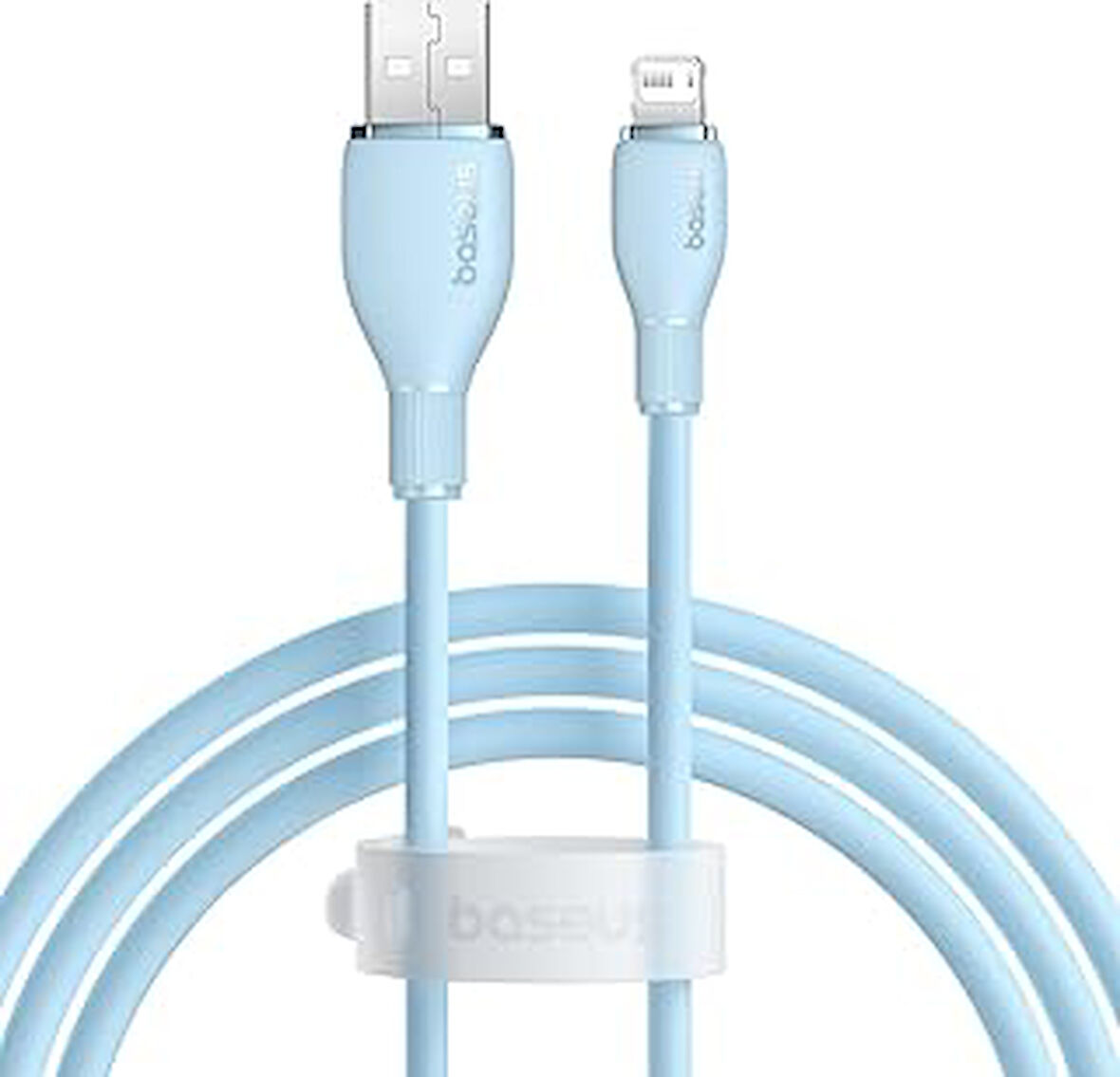 Baseus Pudding Hızlı Şarj Özellikli Lightning Kablo 2.4A, 1.2 Metre, Mavi