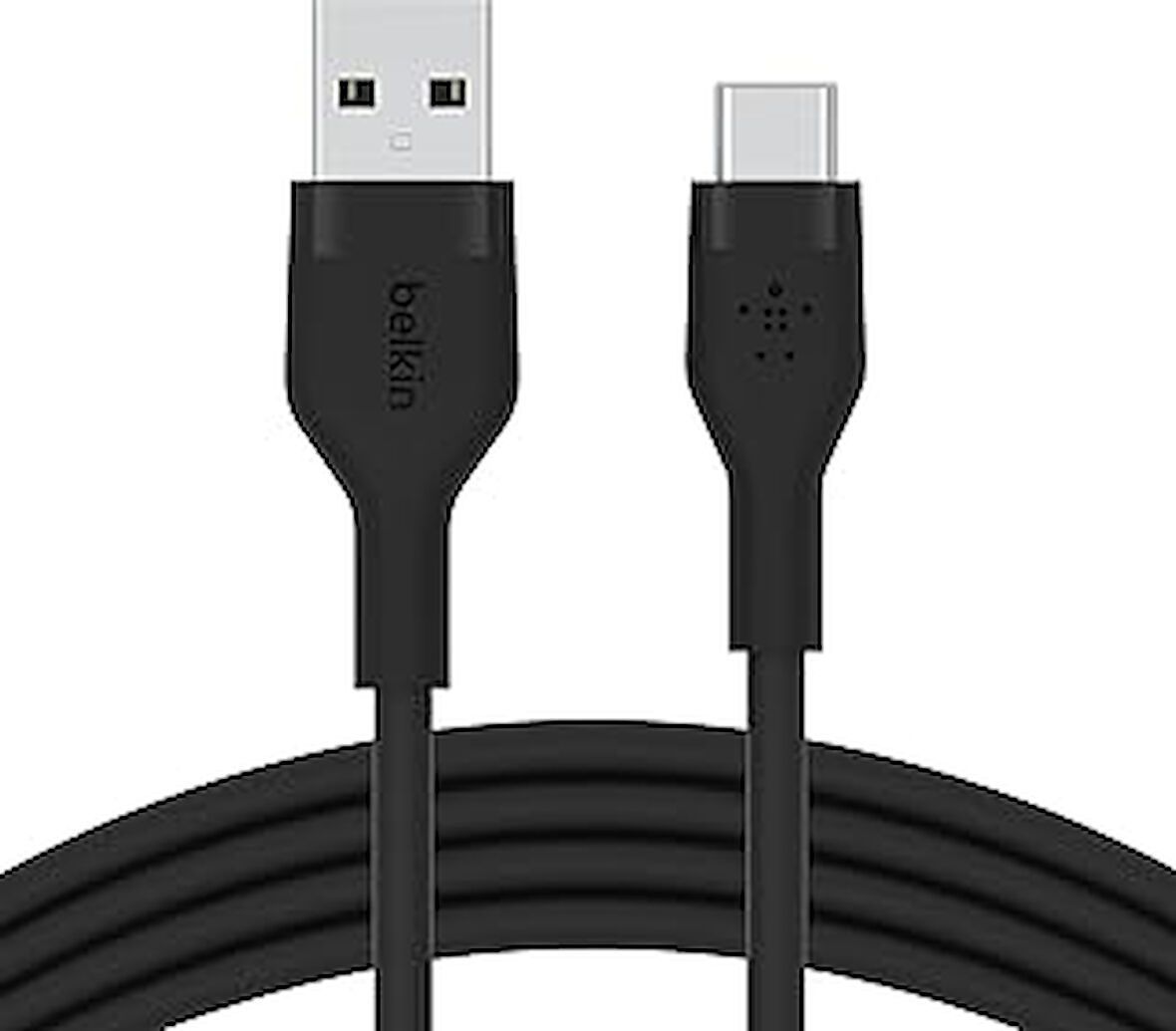 BoostCharge Flex Silikon USB Tip C - A Kablosu , USB USB-IF Sertifikalı USB-C Şarj Kablosu - Siyah