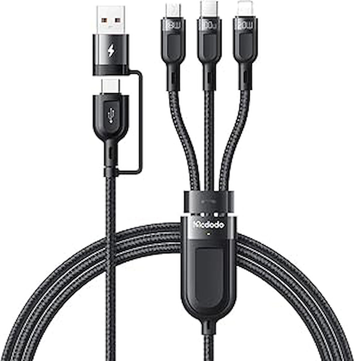 Mcdodo Ca-8800 100W 3İn2 Pd Hizli Data-Şarj Kablosu 6A 1.2M - Si̇yah