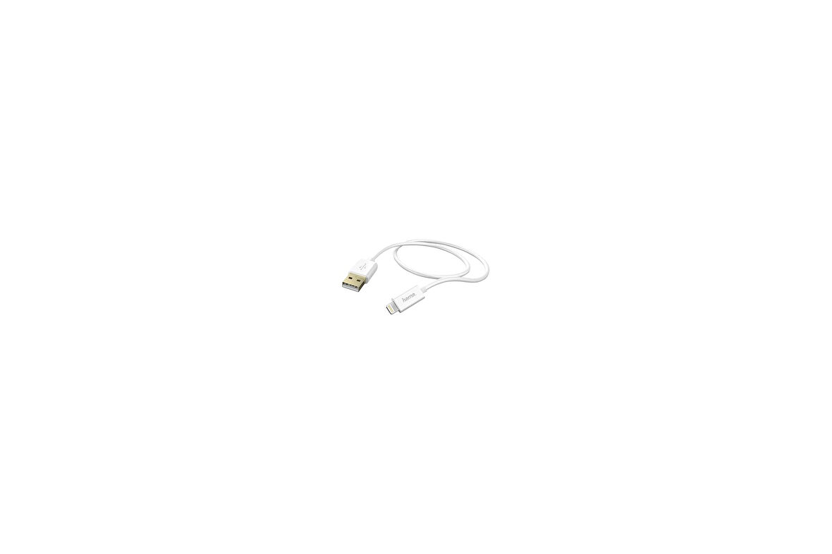 Hama 173640 Altın Uçlu 1.5M Apple Lightning Usb Kablo, Beyaz