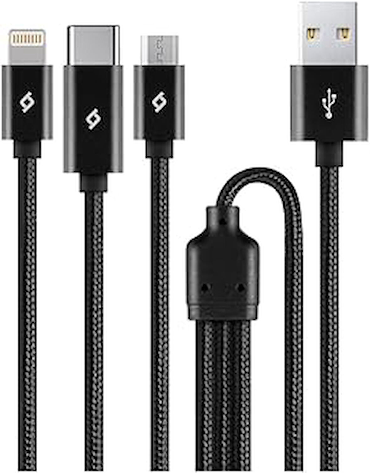 AlumiCable Şarj Kablosu 1mt. Type-C, Lightning, Micro USB