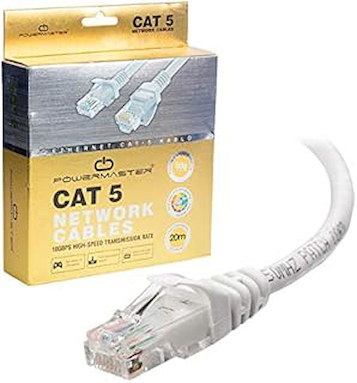 Powermaster Kablo Cat5 20 Metre