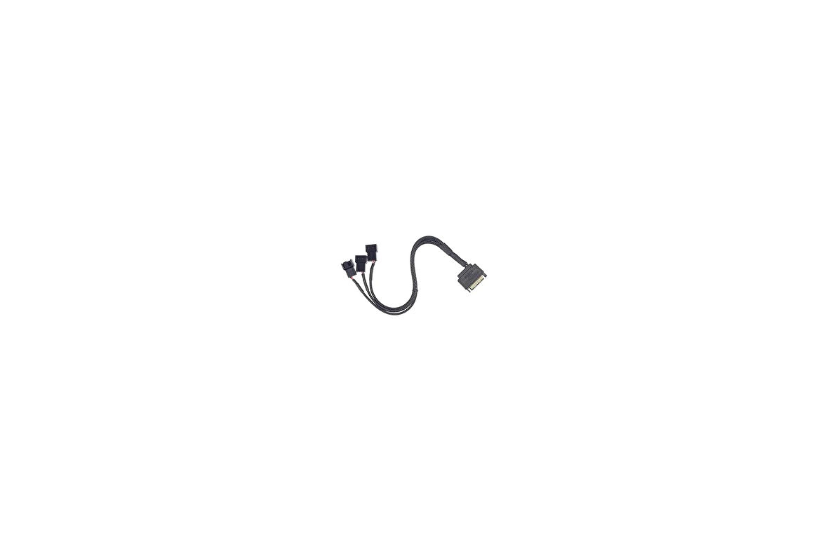 PrimeX Plus PX-4597 PSU Sata Power To Fan Çevirici 3 Port Y Pin Pwm Çoklayıcı Splitter Fan Kablosu