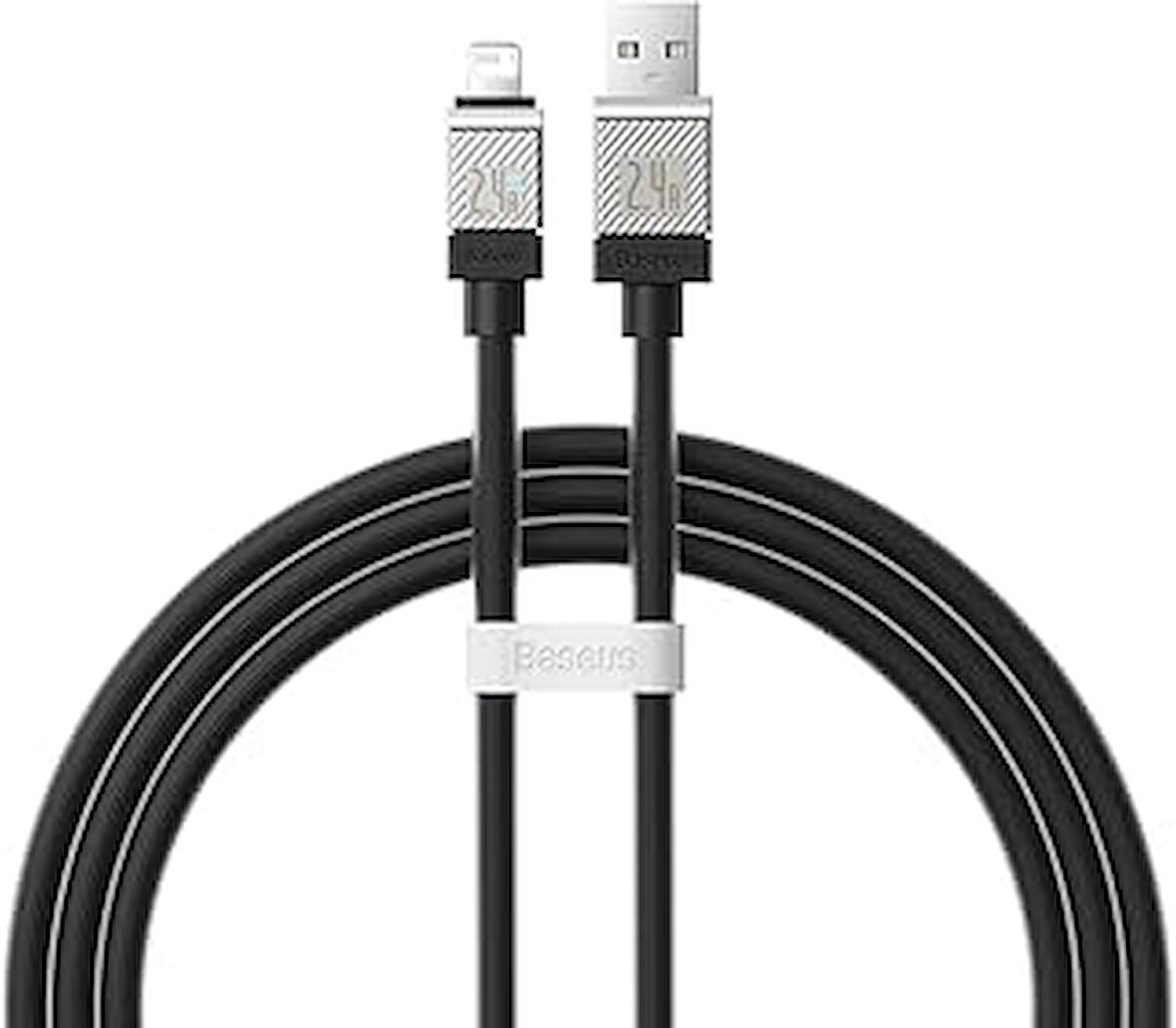 Baseus Coolplay Serisi Hızlı Şarj Kablosu Usb To Ip 2.4A, 1M, Siyah