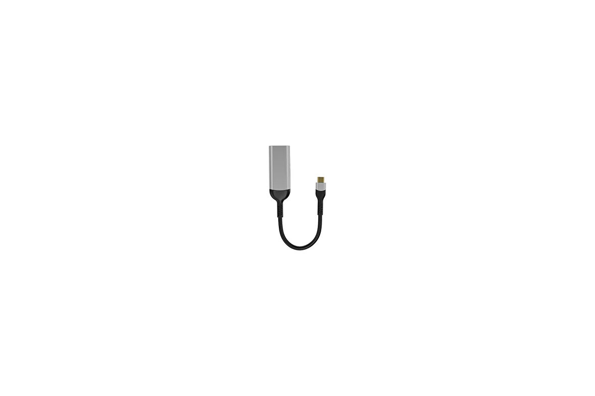 Zore Qg07 8K 60 Hz Görüntü Kalitesi Type-C To Display Port Dönüştürücü 15Cm Gri