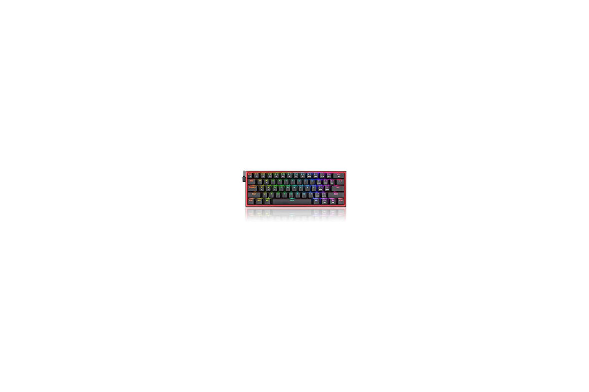Redragon K617-RGB 16,8 Milyon RGB Aydınlatma, Red Switch Fizz%60 Q Türkçe Kablolu Mekanik Oyuncu Klavyesi Siyah