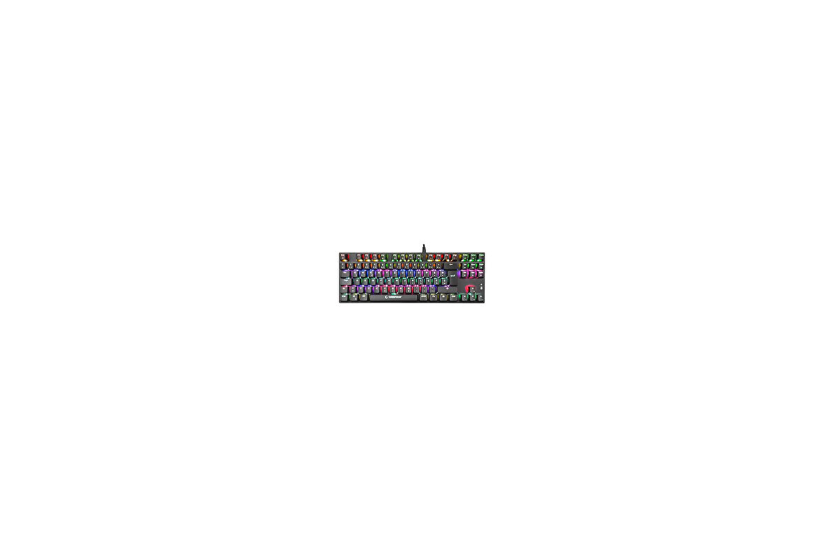 Rampage Kb-R17 Raptor Black Usb 6 Color Blue Switch Lc Layout Gaming Mechanical Keyboard