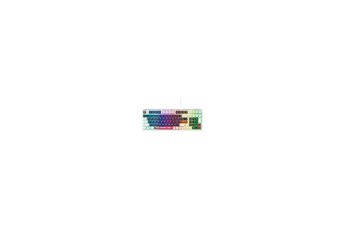 KB-98 SILENT Mavi/Beyaz/Kırmızı SESSİZ Rainbow Q Membrane Oyuncu Klavyesi