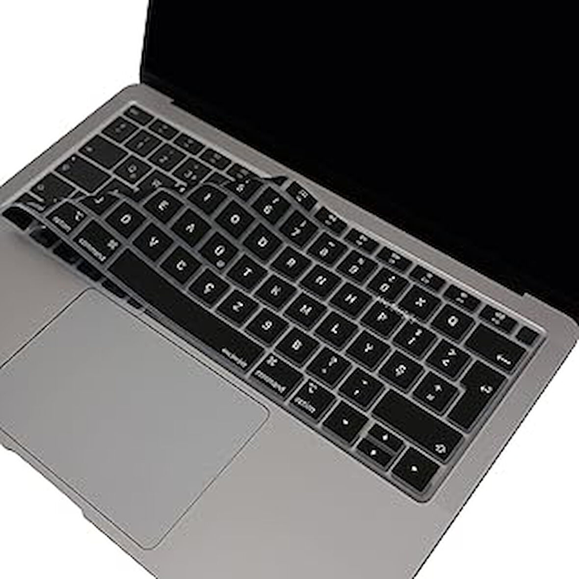 McStorey Laptop Macbook Air M1 Klavye Kılıfı F-Türkçe DaktiloTip A1932 A2179 A2337 ile UyumluSiyah