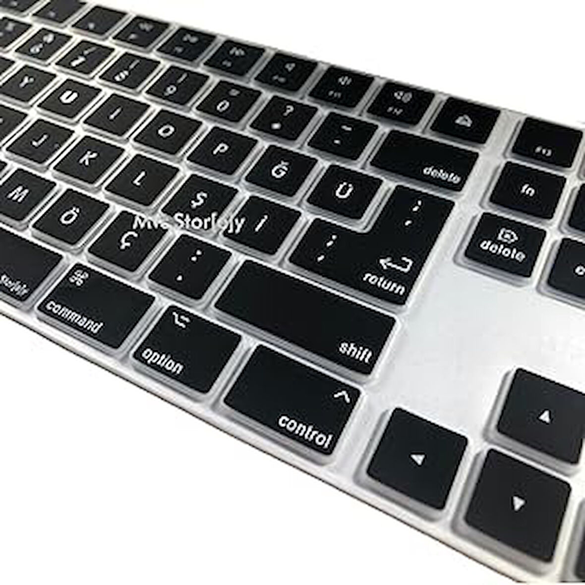 Mcstorey Klavye Koruyucu Apple Magic Keyboard-2 A1843 With Numeric (Uk-Us Türkçe) Ile Uyumlu Siyah