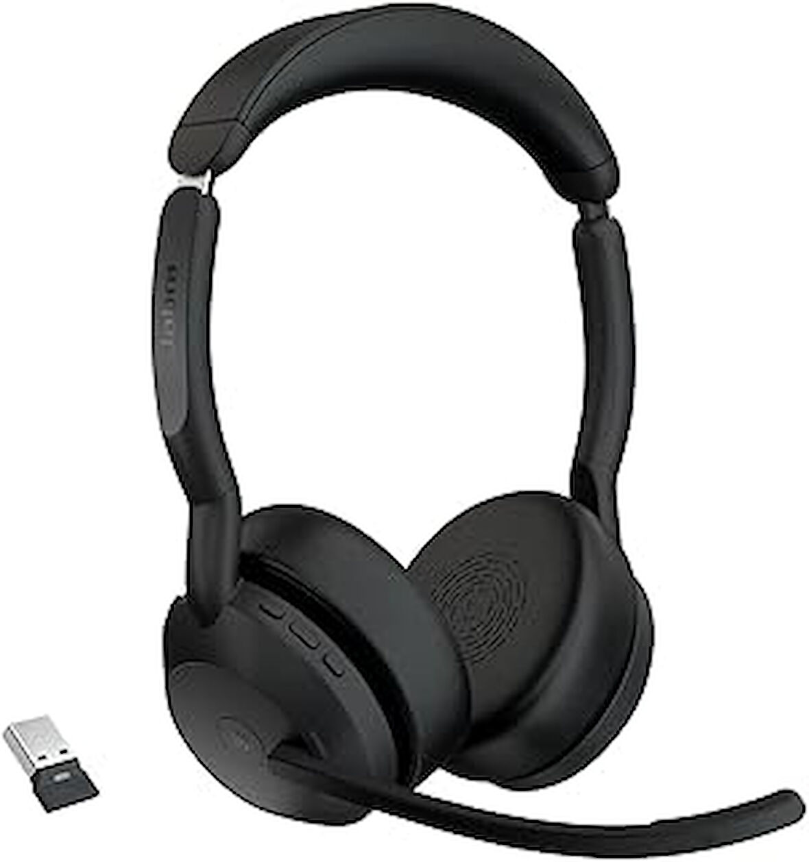 Jabra Evolve2 55 Stereo Kablosuz Kulaklık Jabra Air Comfort Teknolojisi, Gürültü Önleyici Mikrofonla