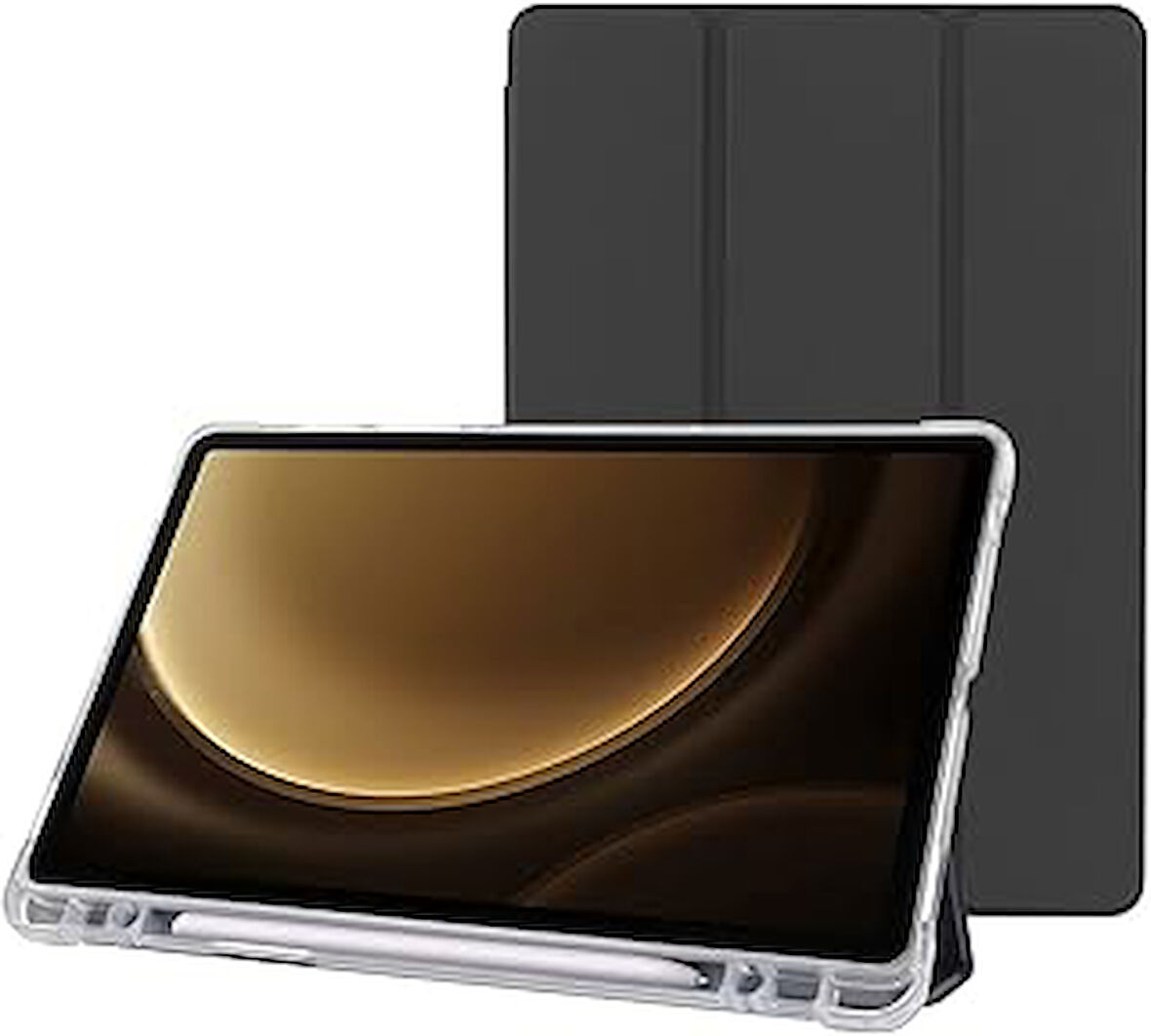 Klasse Samsung Galaxy Tab S9+ Fe Plus 12.4 Inç Uyumlu Smart Kılıf, S Pen Kalemlikli, Trifold, Esnek,