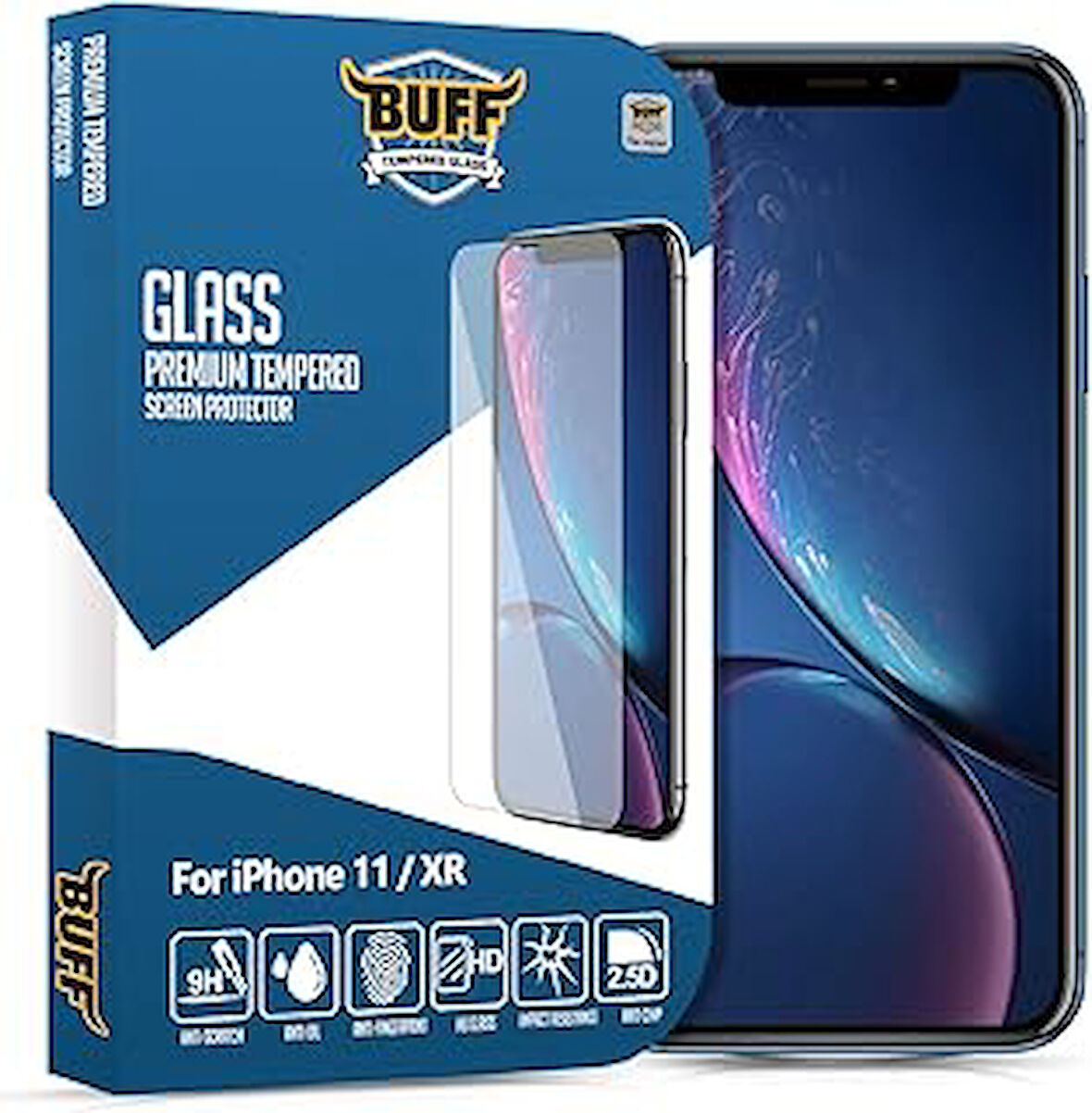 Buff Glass Iphone 11 / Xr Ekran Koruyucu 9H Temperli Cam