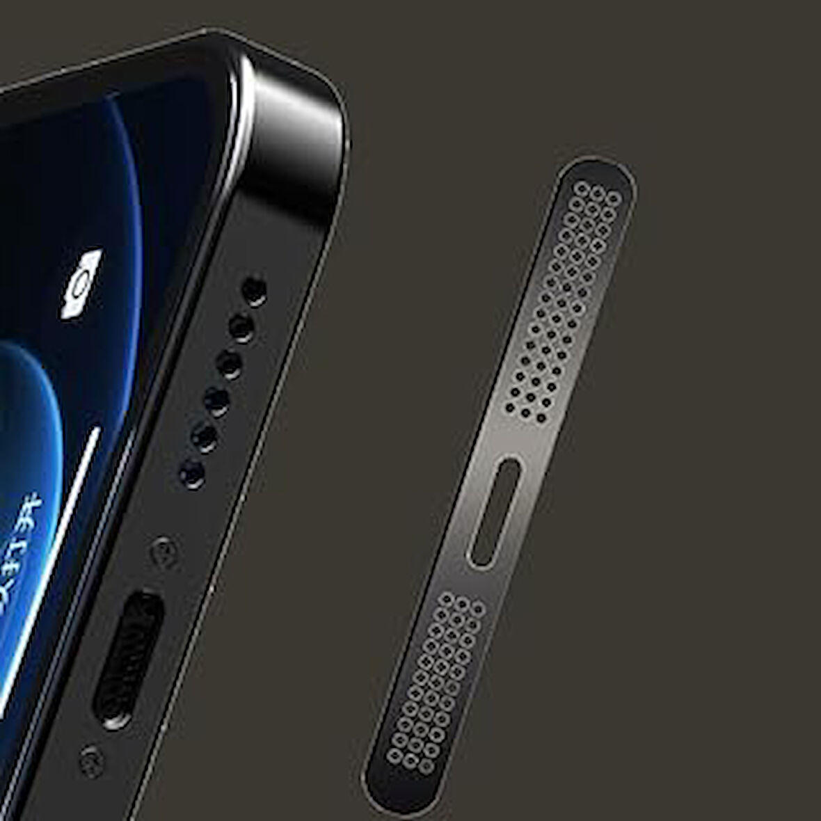Merwish Iphone 12, 13, 14, 15 Pro Max, Pro, Plus Uyumlu Metal Toz Geçirmez Sticker Kulaklık Hoparlör