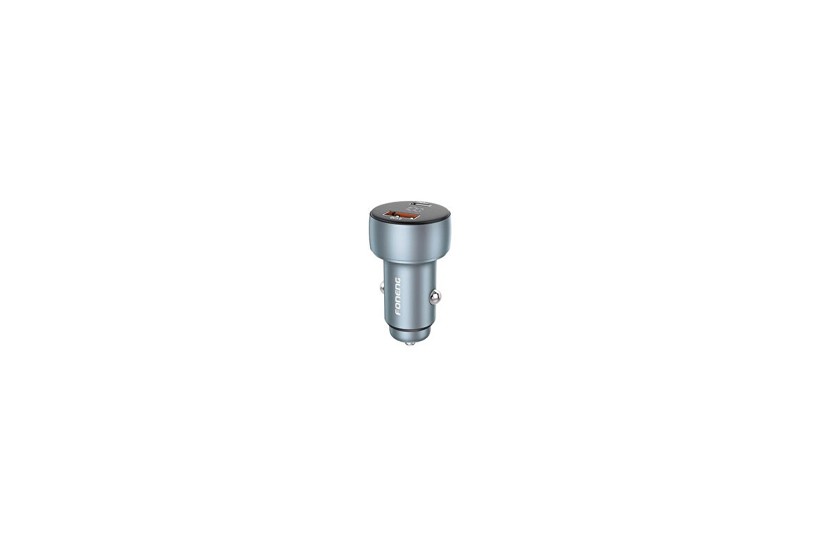 Foneng C18 48W 1xUsb 1xType-C Giriş Dijital Göstergeli Araç içi Çakmaklık Şarj Aleti