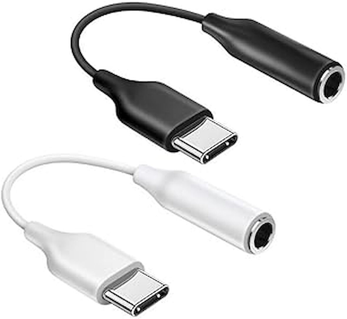 TYP-C İçin 3.5mm Kulaklık ve Mikrofon Adaptörü Siyah