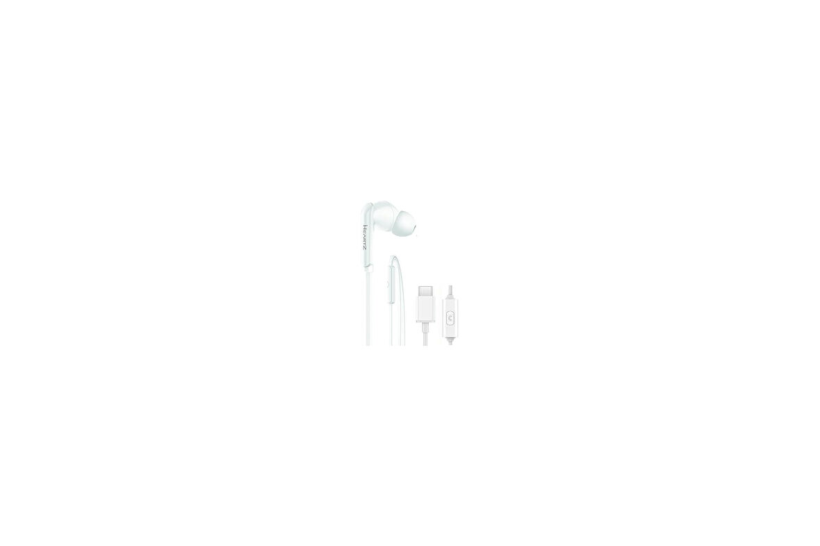 HEARTZ TYPE C KULAK İÇİ KULAKLIK İPHONE 15 15 PLUS 15PRO 15PROMAX 16 16 PLUS 16 PRO 16 PROMAX XİAOMİ, HUAWEİ UYUMLU, TAK ÇALIŞTIR, TYPE C BLUETOOTH GEREKTİRMEZ !!! SES TC21 BEYAZ