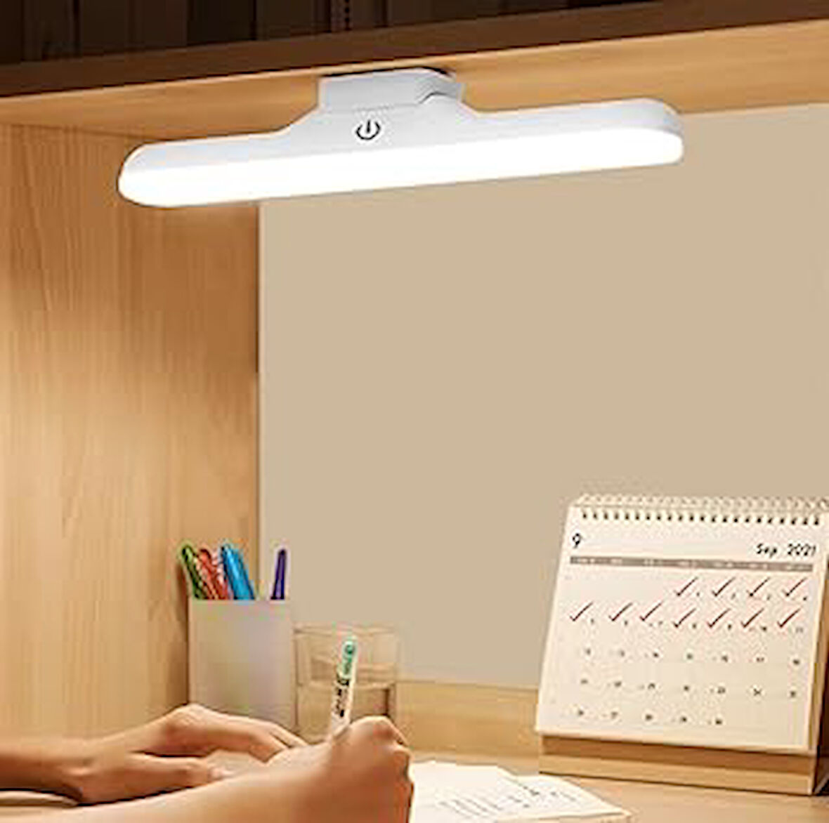Amber Led 5 Watt Şarjlı Mıknatıslı Dokunmatik Aplik (Beyaz, 1 Adet)