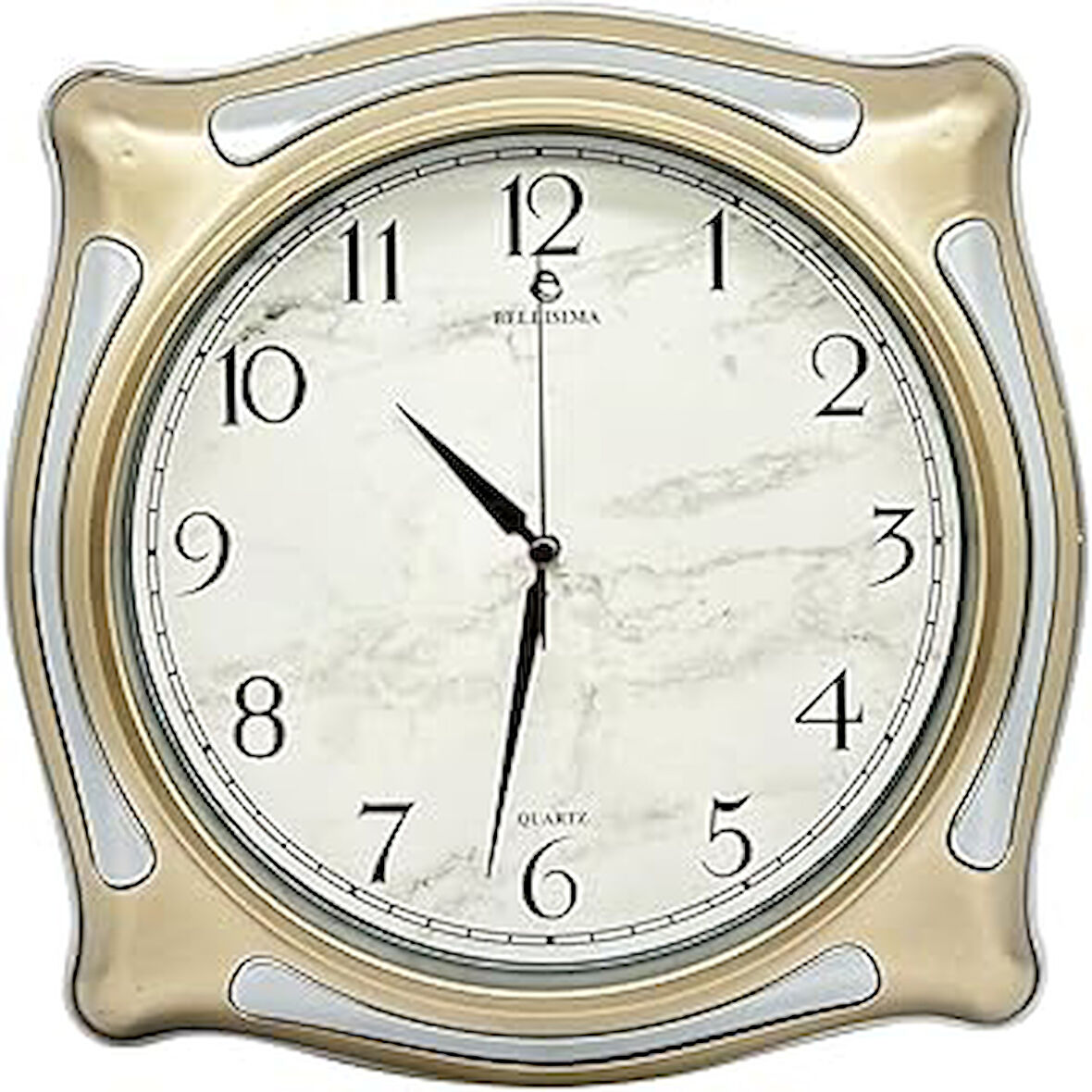 Bellisima BL-1056 Serisi Klasik Kadran Sessiz Akar 30 cm Duvar Saati Gold-Gri