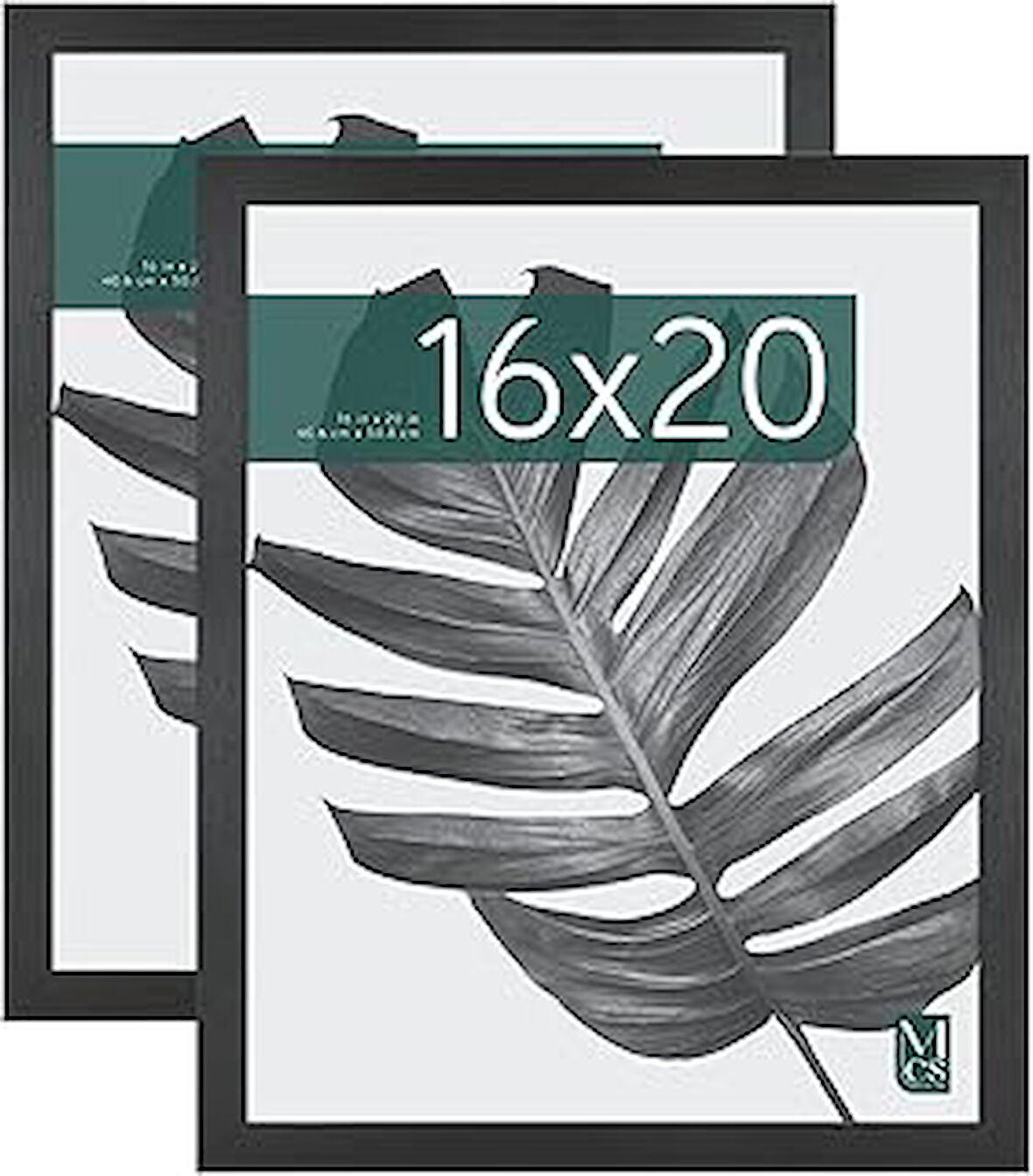 MCS Stüdyo Galerisi Çerçevesi, Siyah Ahşap Granül, 40,6 x 50,8 cm, 2 paket