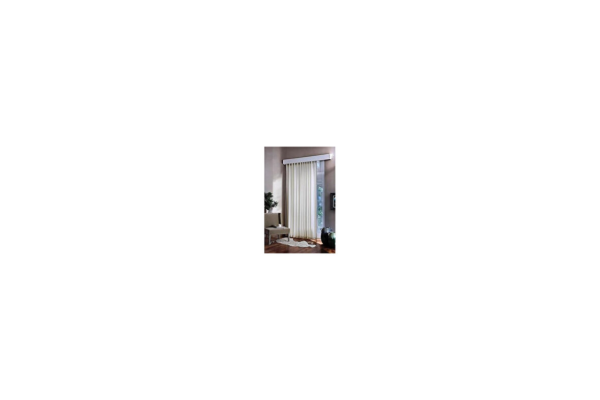 Hazır Saten Güneşlik Perde Ekru Renk (300X190Cm)