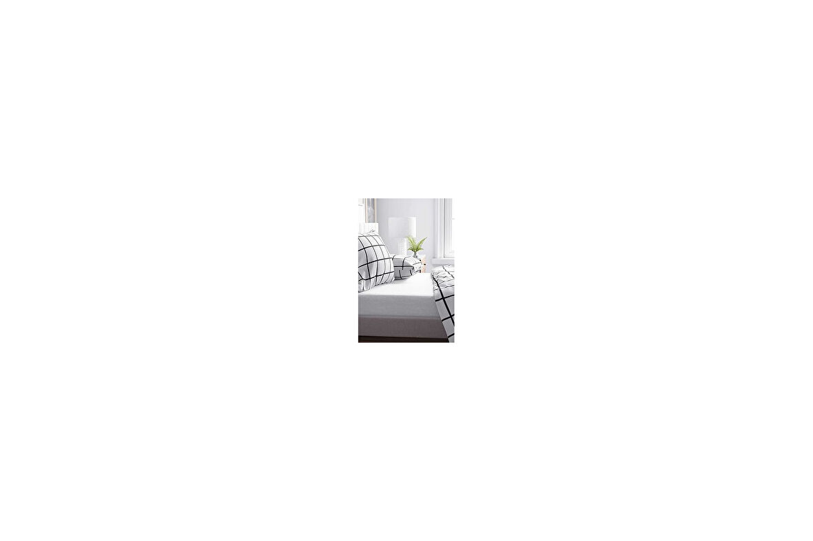 Rivai̇stanbul Beyaz Pamuklu Tek Kişilik Lastikli Çarşaf 100X200
