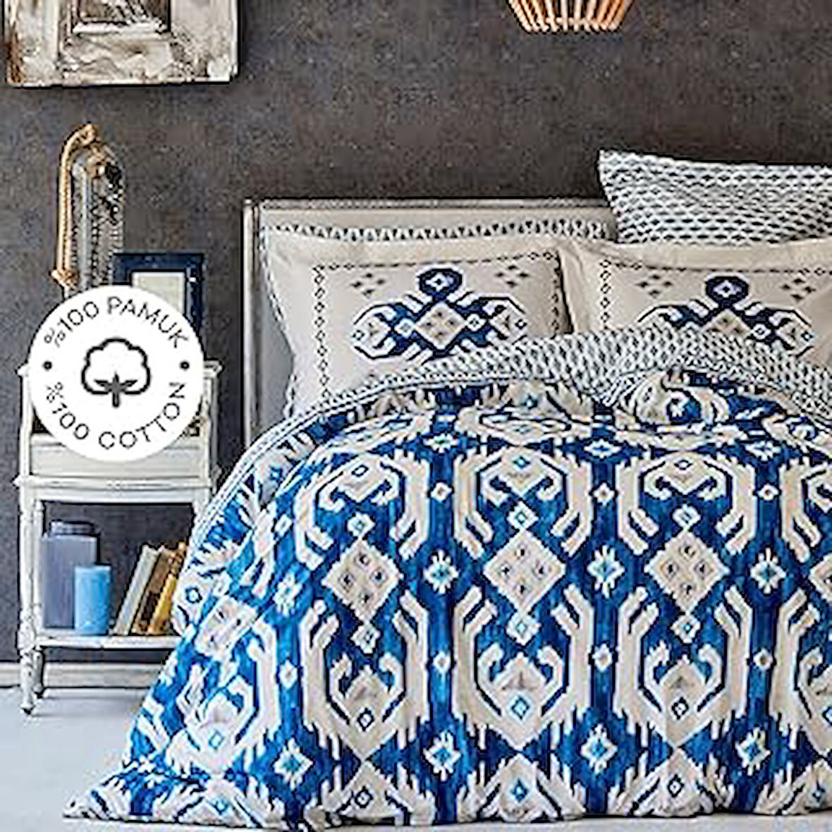 Home Neos Mavi Çift Kişilik Nevresim Takımı