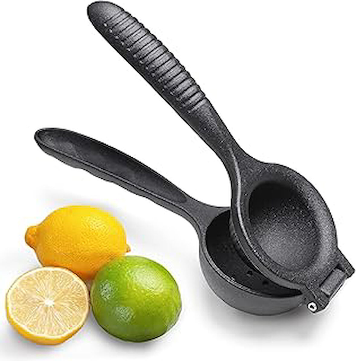 Döküm Limon Sıkacağı Limon Presi Büyük Boy 24cm, Siyah Metal Limon Sıkacağı, Döküm Naranciye Sıkacağı