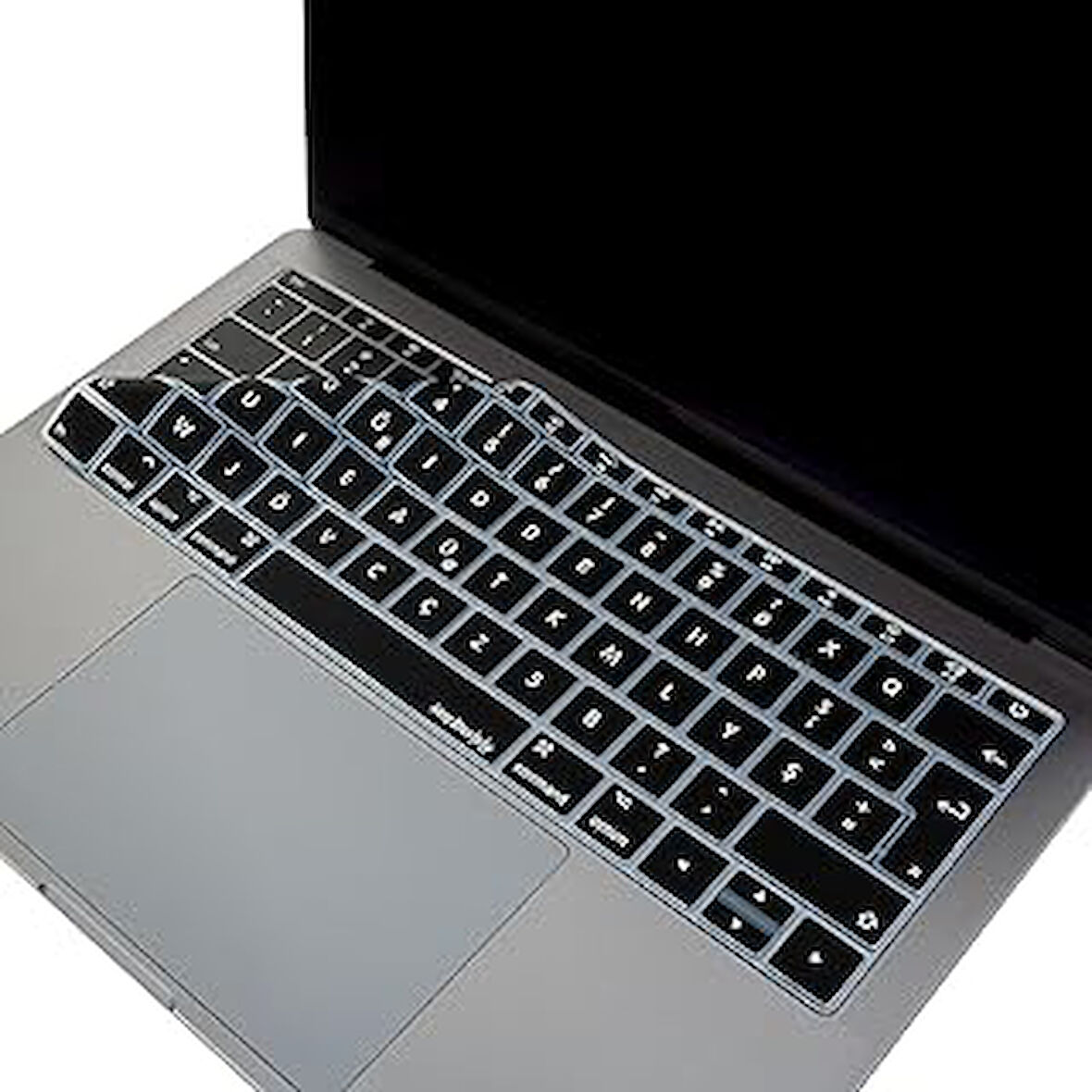 Mcstorey F Klavye Laptop Macbook Pro Kılıf Daktilotip 12Inç A1534-13Inç A1708 Ile Uyumlu Siyah