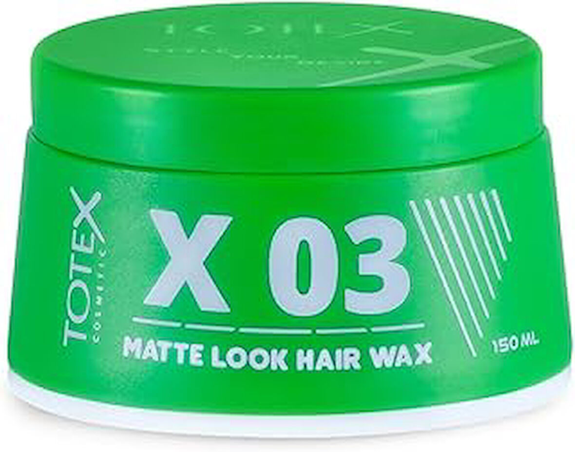 Totex X 03 Saç Şekillendirici Matte Wax | Yüksek Tutuş & Maksimum Kontrol | Unisex Parfüm Kokulu 150