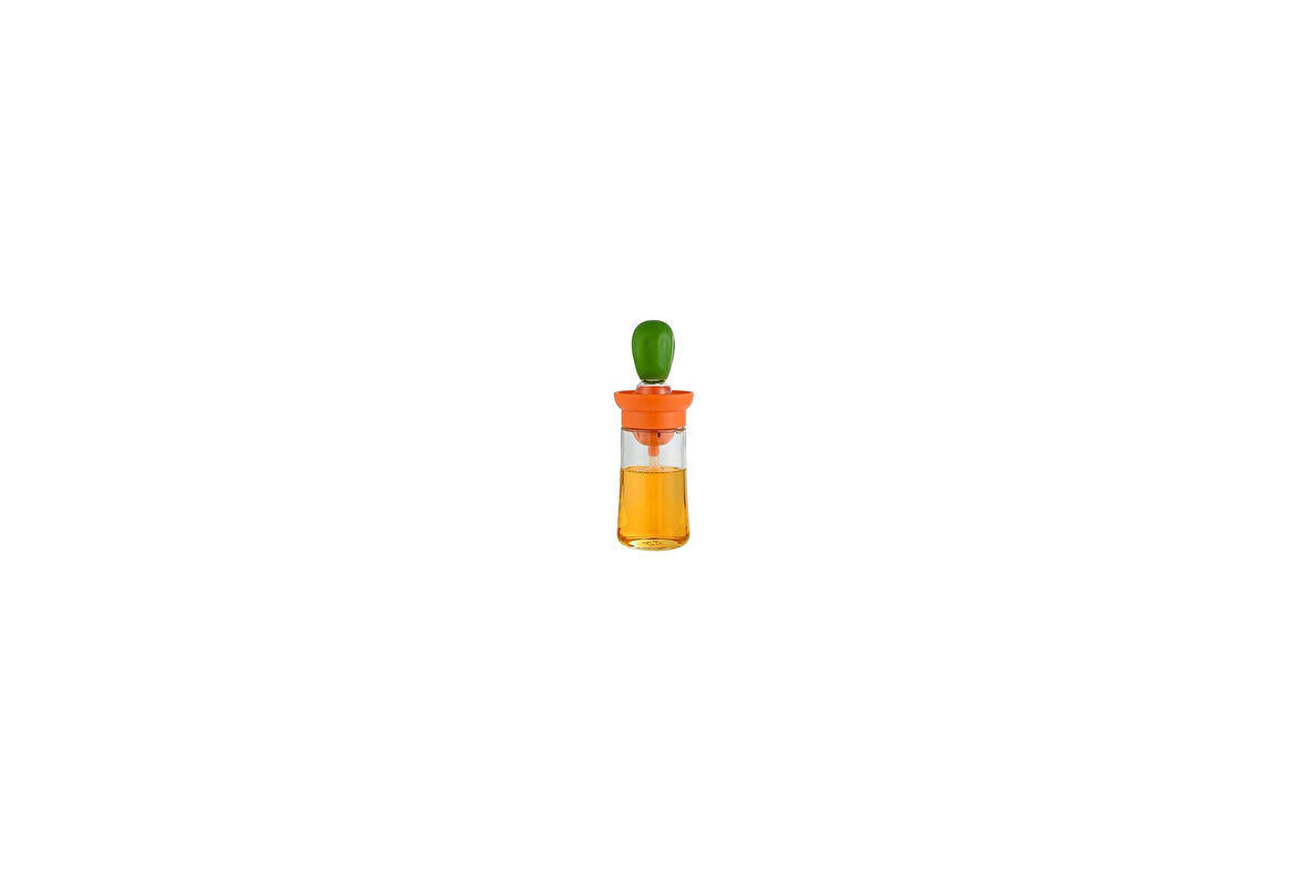 Fırçalı Yağ Dispenseri - 180ml Yağ Ölçme Kabı Dispenseri, Sıkma Yağ Şişesi Yağ Dispenseri Pişirme Barbekü Pişirme Marine Generic