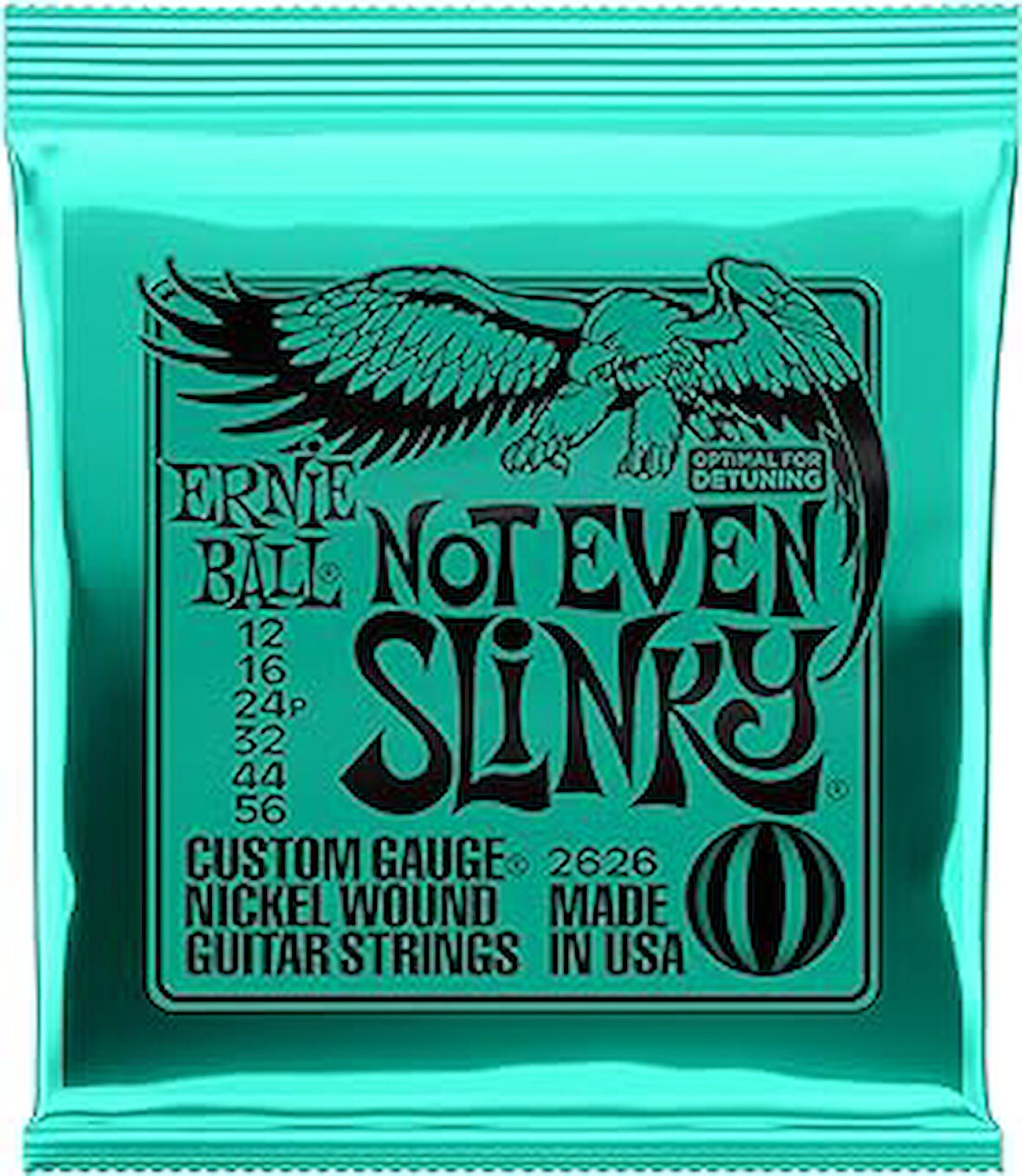 Ernie Ball Not Even Slinky Nickel Wound Electric Guitar Strings - 12-56 Gauge