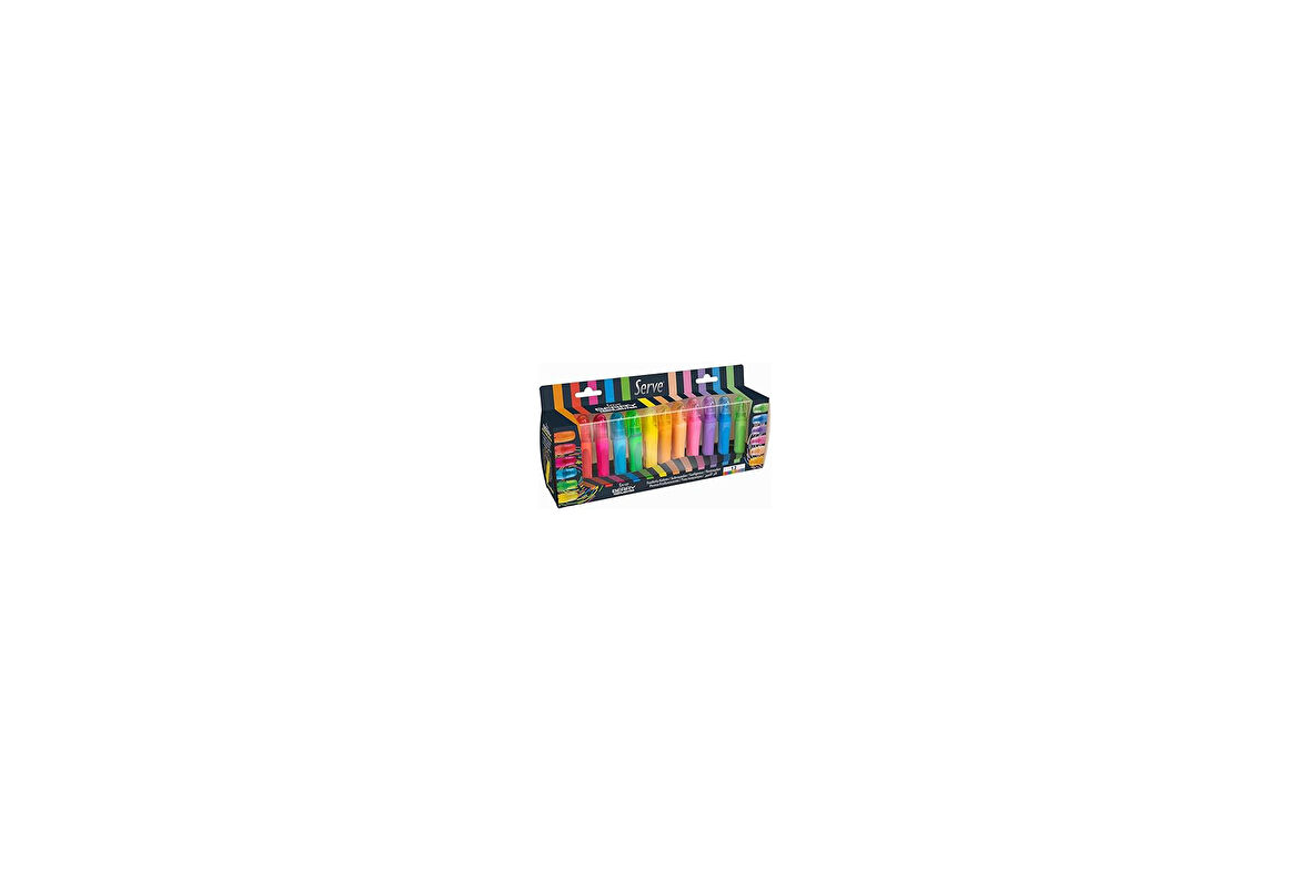Berry Fosforlu Kalem, 12 Renkli Set