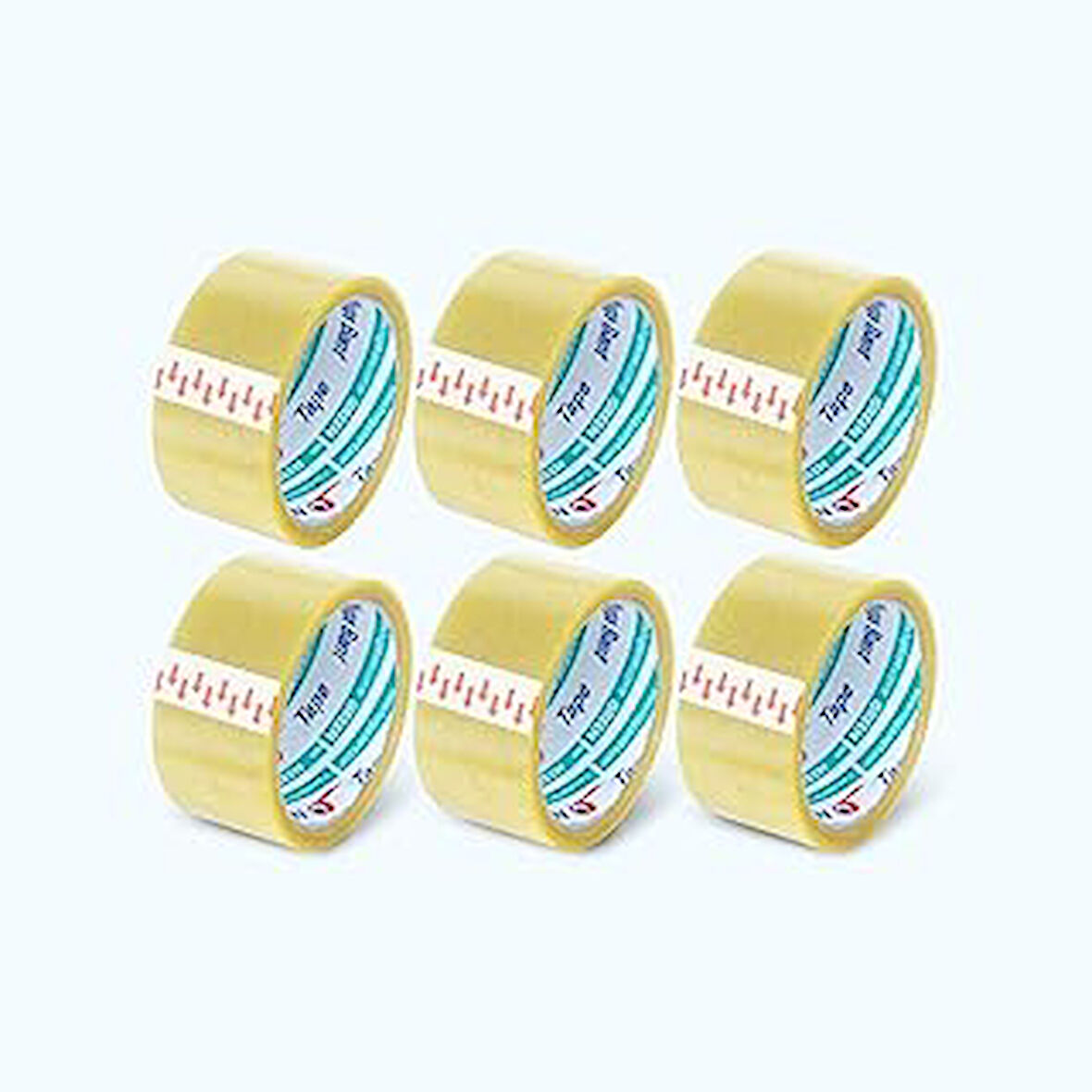NUGA 45 MM X 40 MT ŞEFFAF KOLİ BANDI AKRİLİK 6 ADET