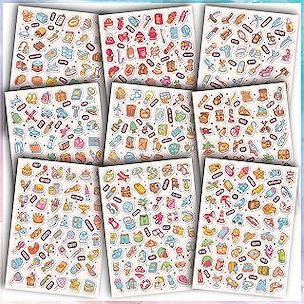 Neoprint Sticker Seti Günlük Ajanda Ve Defterlere Etiket, Öğretmen-Öğrenciler, Erkek-Kız Çocuk Ve Ye