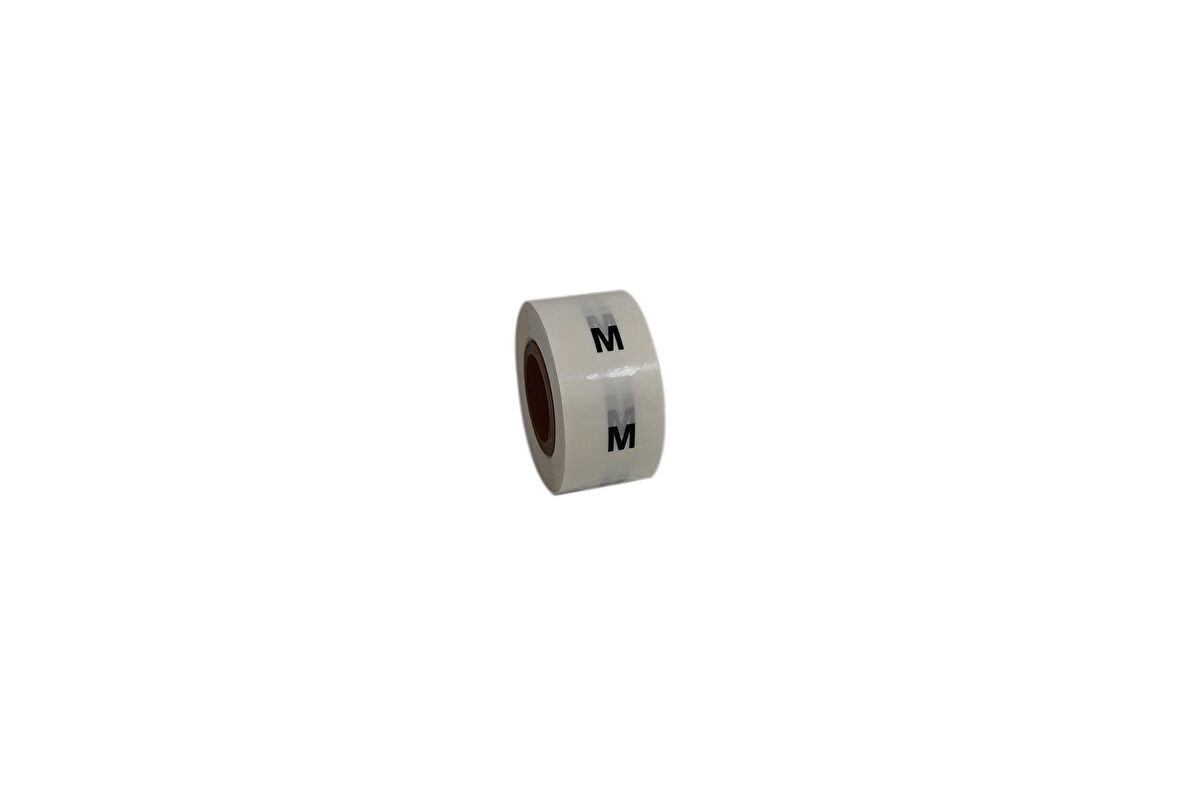 Hazır Etiketler , Hazır Al Hızlı Al Pp Şeffaf Beden(Size) Etiketi 25Mm X 25Mm Çap Ruloda 500 Adet (M