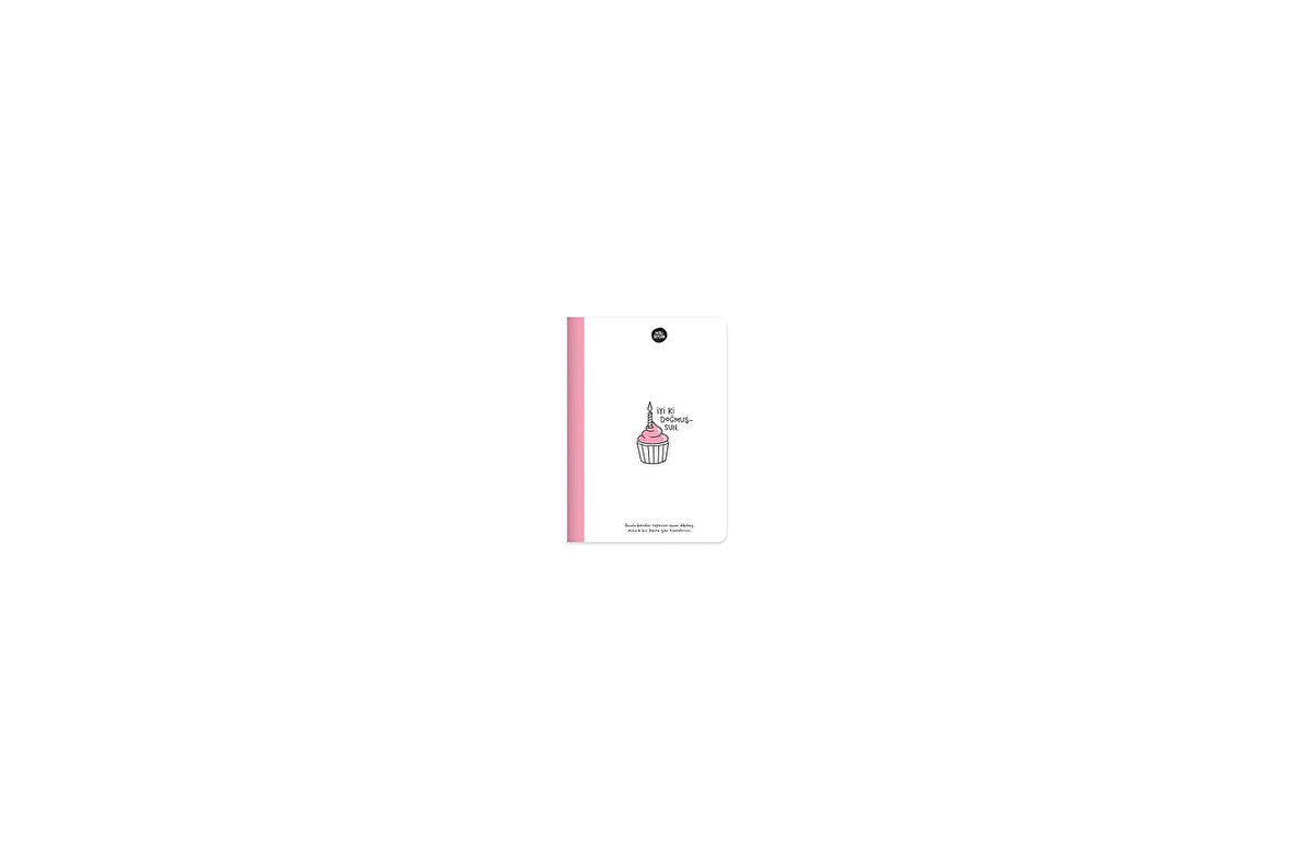 Hisli Şeyler A5 80 Yaprak Renkli Sayfa Çizgili Defter, Pembe