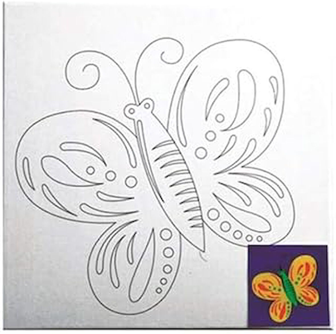 Bu-Bu 20X20 Desenli̇ Tuval