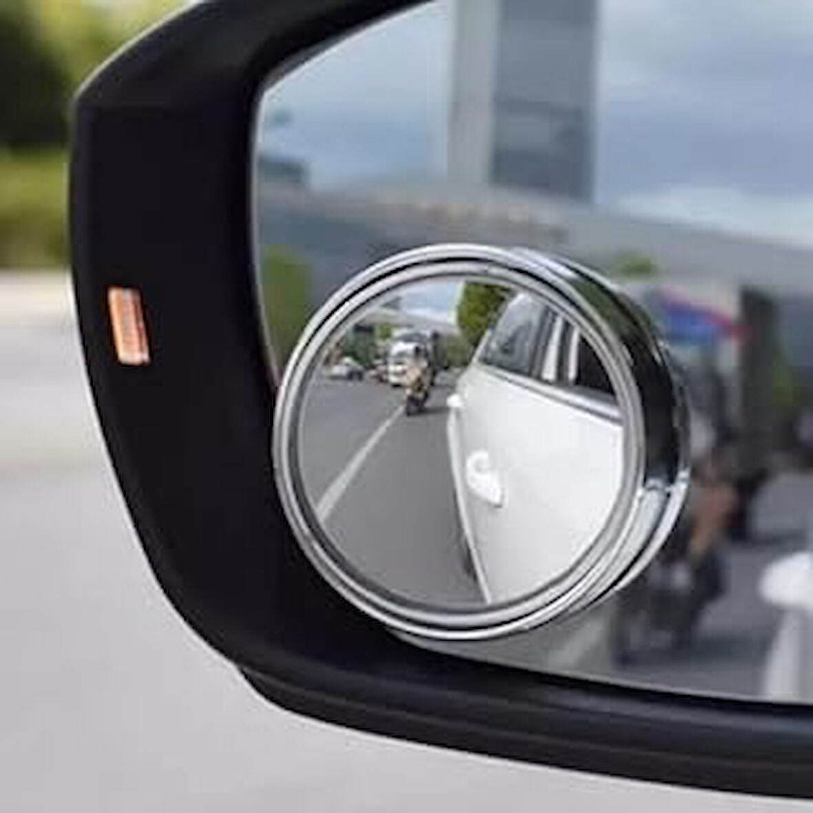K.Dot Çerçeveli Gerçek Cam Kör Nokta Aynası 360 Derece Hareketli 3M Yapıştırıcılı Park Yardımcısı 2