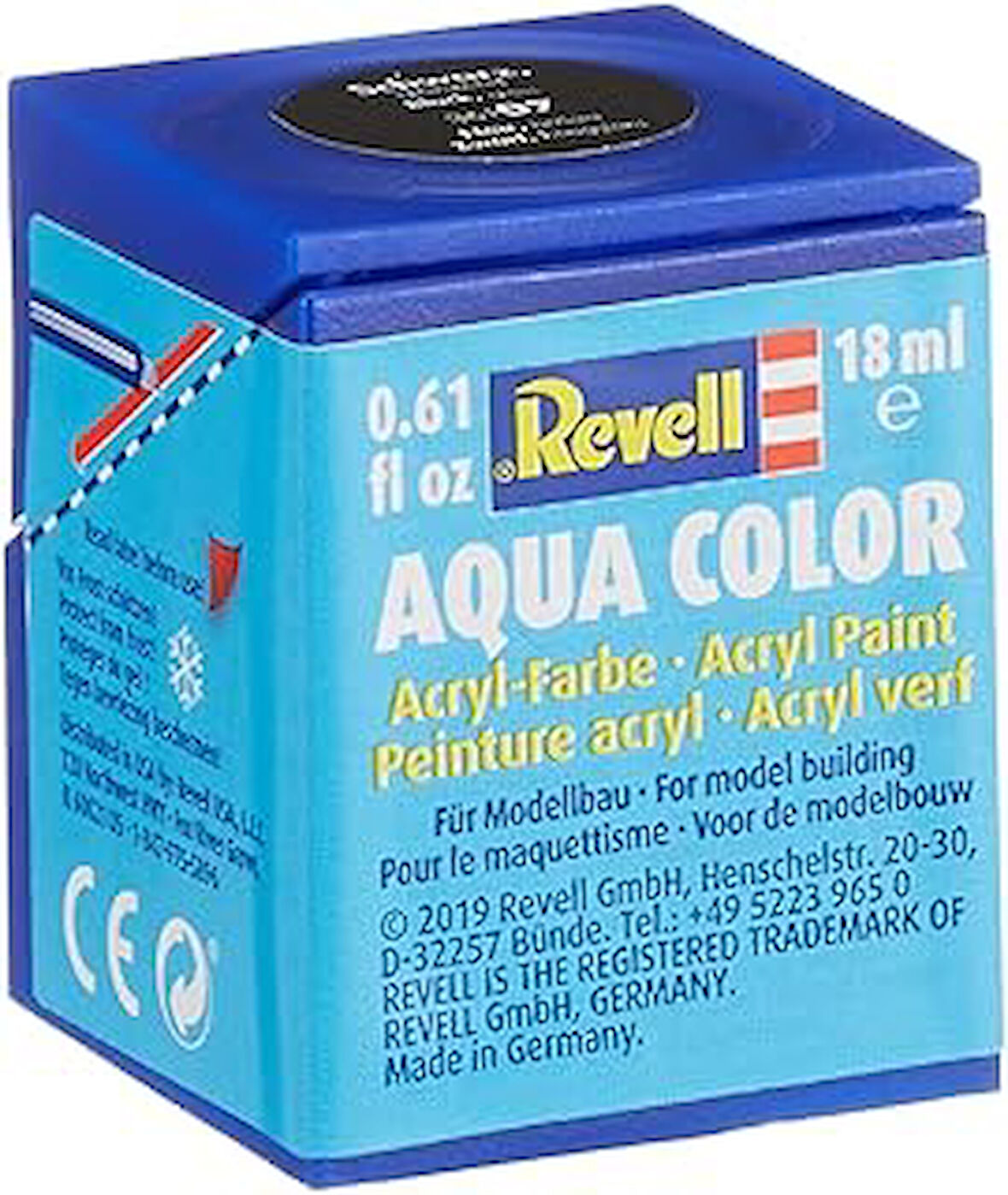 Revell - Su Bazlı Maket Boyası Siyah Parlak 18 Ml
