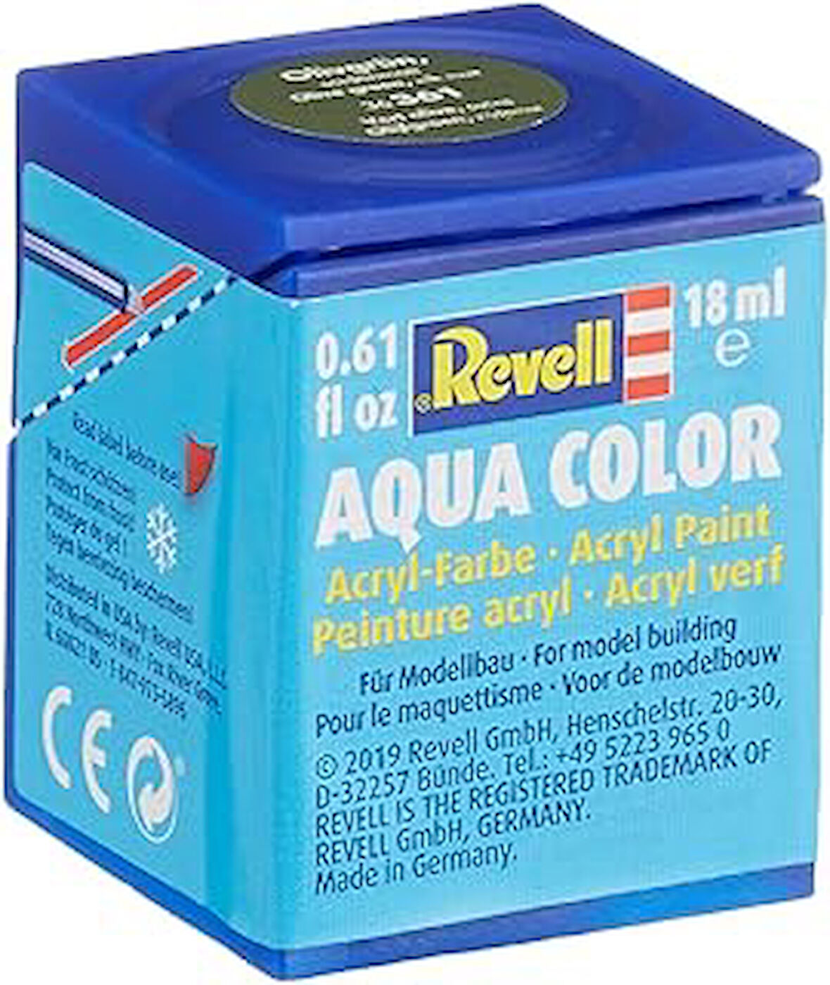 Revell - Su Bazlı Maket Boyası Zeytin Yeşil İpek 18 Ml (36361)