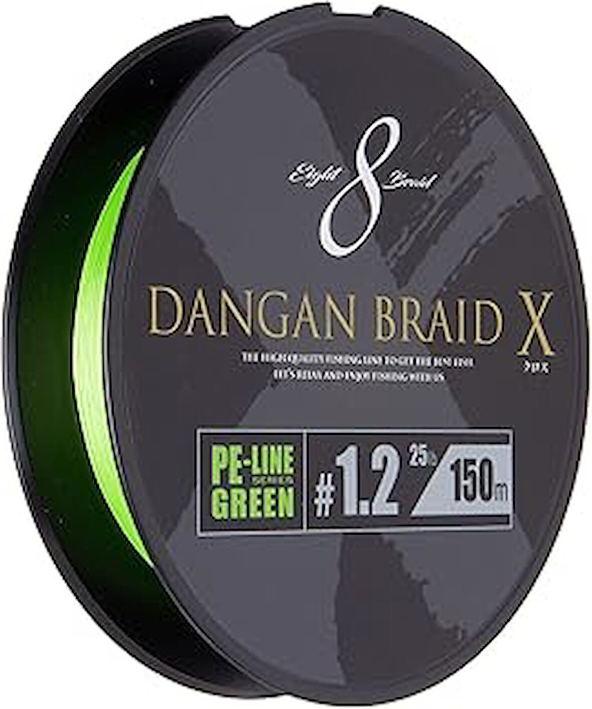 Major Craft Dangan X Braid İp Dbx8 Pe 1.2/0.16Mm/25Lb/11.34Kg/150 Metre Yeşil