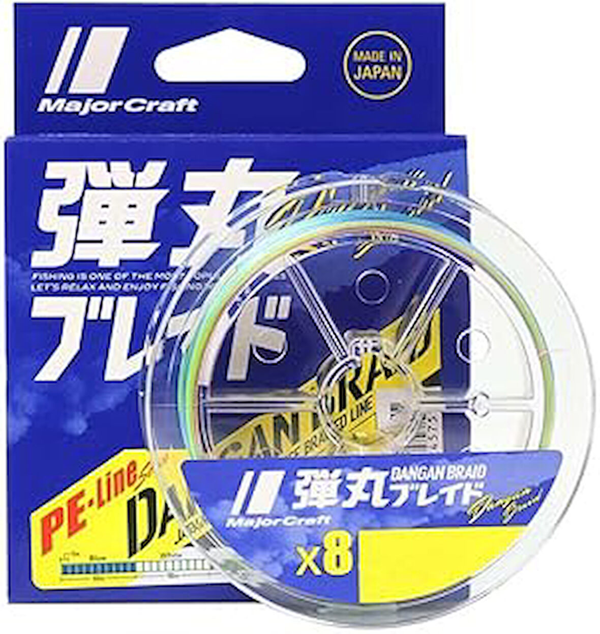 Major Craft Dangan Braid İp DB8 PE 0.8/0.10mm/16Lb/6.9kg/150 metre Multi