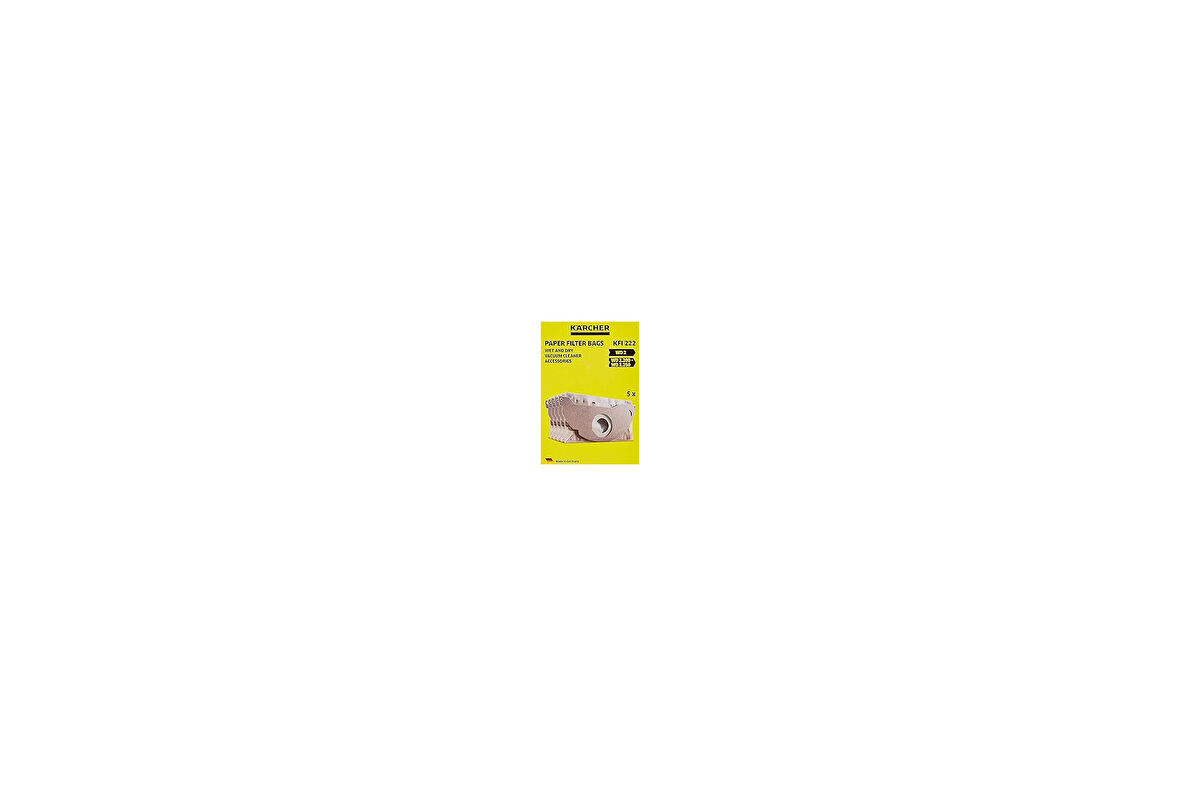 Karcher, Kağıt Toz Torbası, Cartridge Filter Ve Wd 2, Kağit Filtre A 2004-2024-2054, 69043220, Sarı