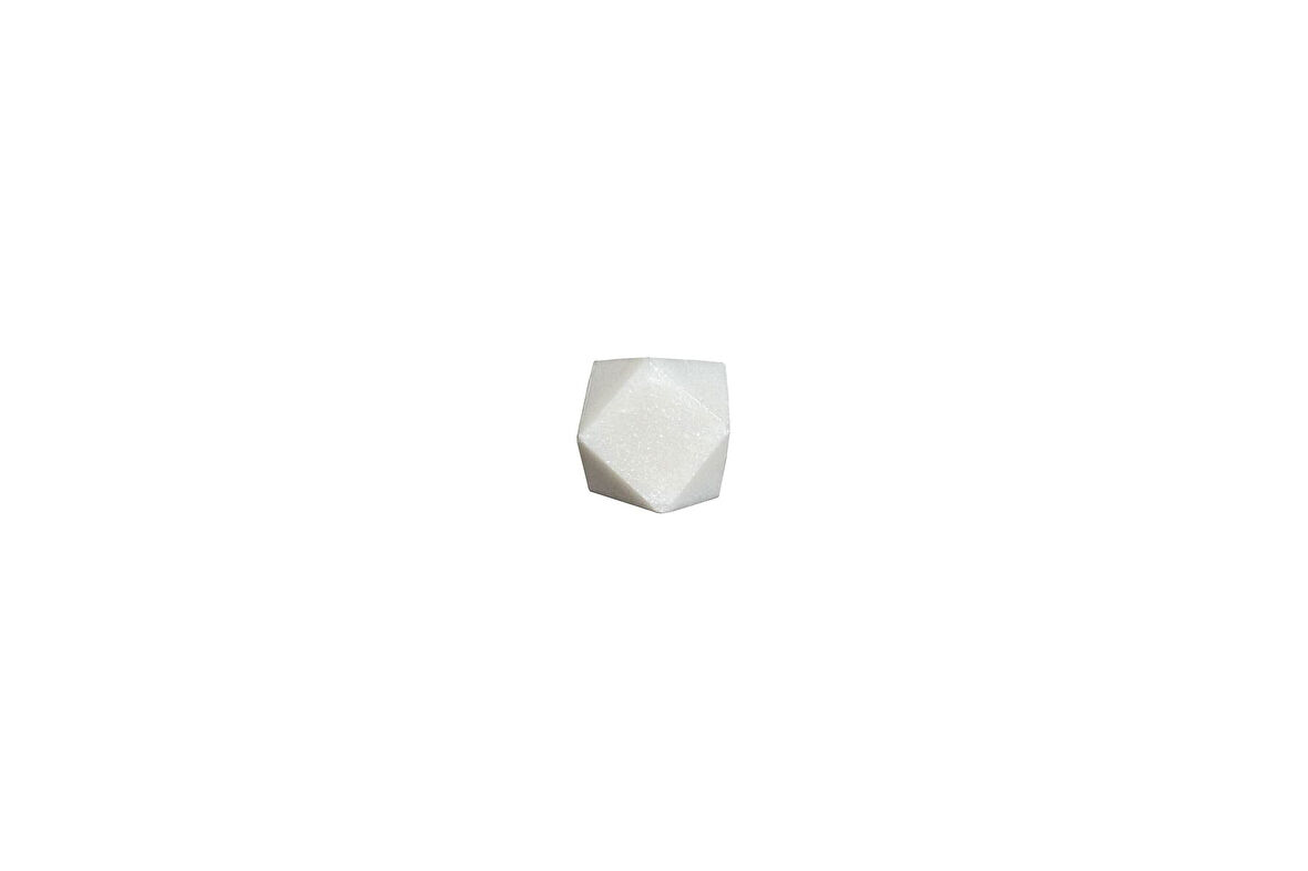 System Çap 25 Mm X 25 Mm Beyaz Düğme Kulp Doğal Taş