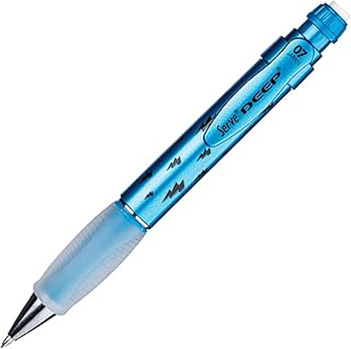 Serve Deep Mekanik Kurşun Klm 07 Mm, Metalik Mavi, Şimşek Deseni