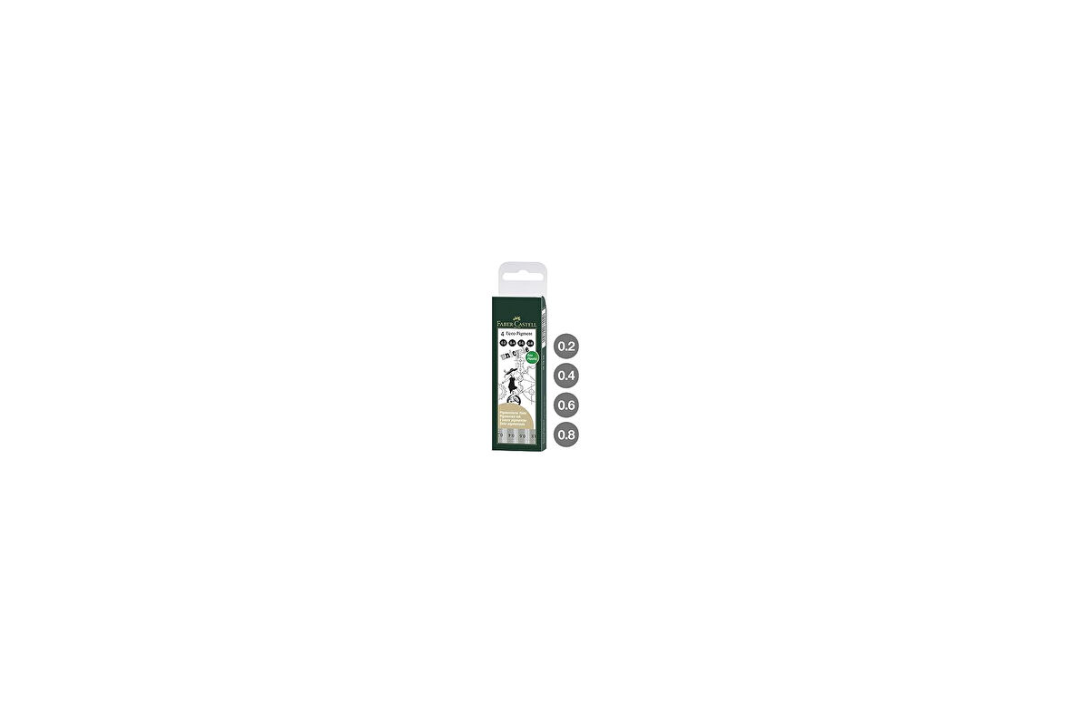 Faber-Castell Pigment 4'Lü Set Siyah