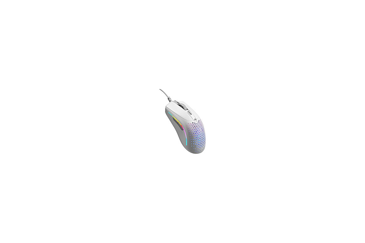 Glorious Model O 2 Mini Beyaz Kablolu Oyuncu Faresi: Hafif 49 gram, 26K Optik Sensör, 80 Milyon Tıklama, 6 Programlanabilir Düğme, Küçük Ellere Uygun Fare, FPS, MMO, MOBA, Battle Royal Faresi