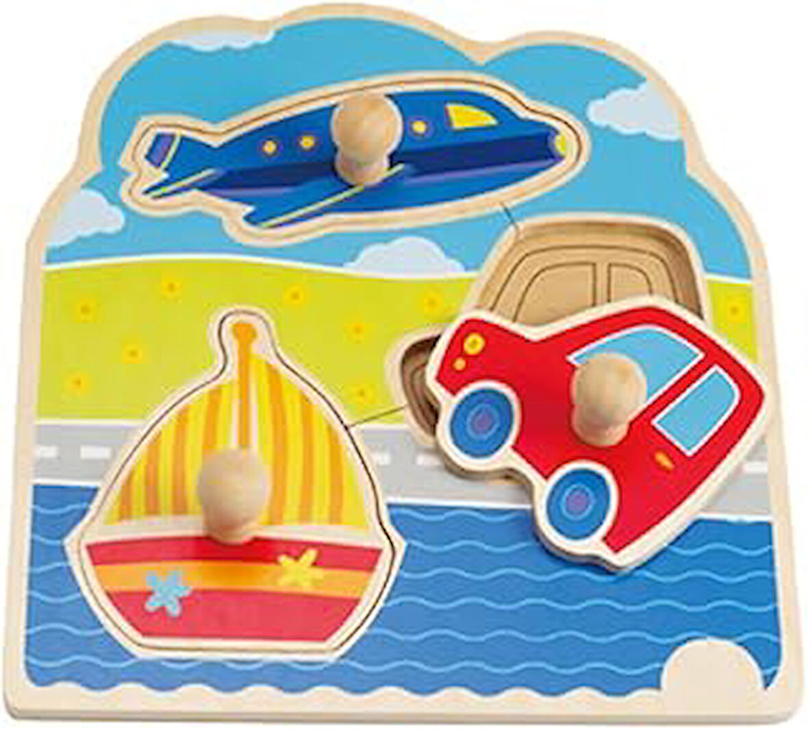 Hape E1303 – Knopfpuzzle araçlar