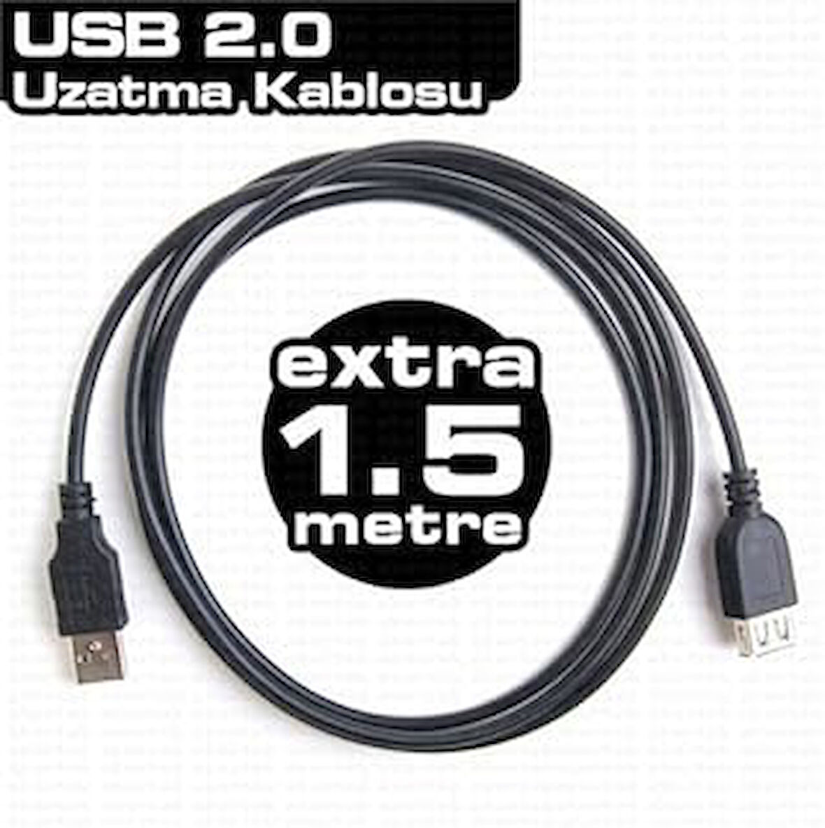 Dark 1.5m USB 2.0 Uzatma Kablosu